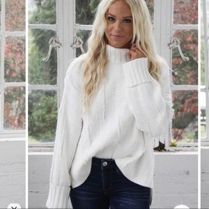 Soft oversized white sweater